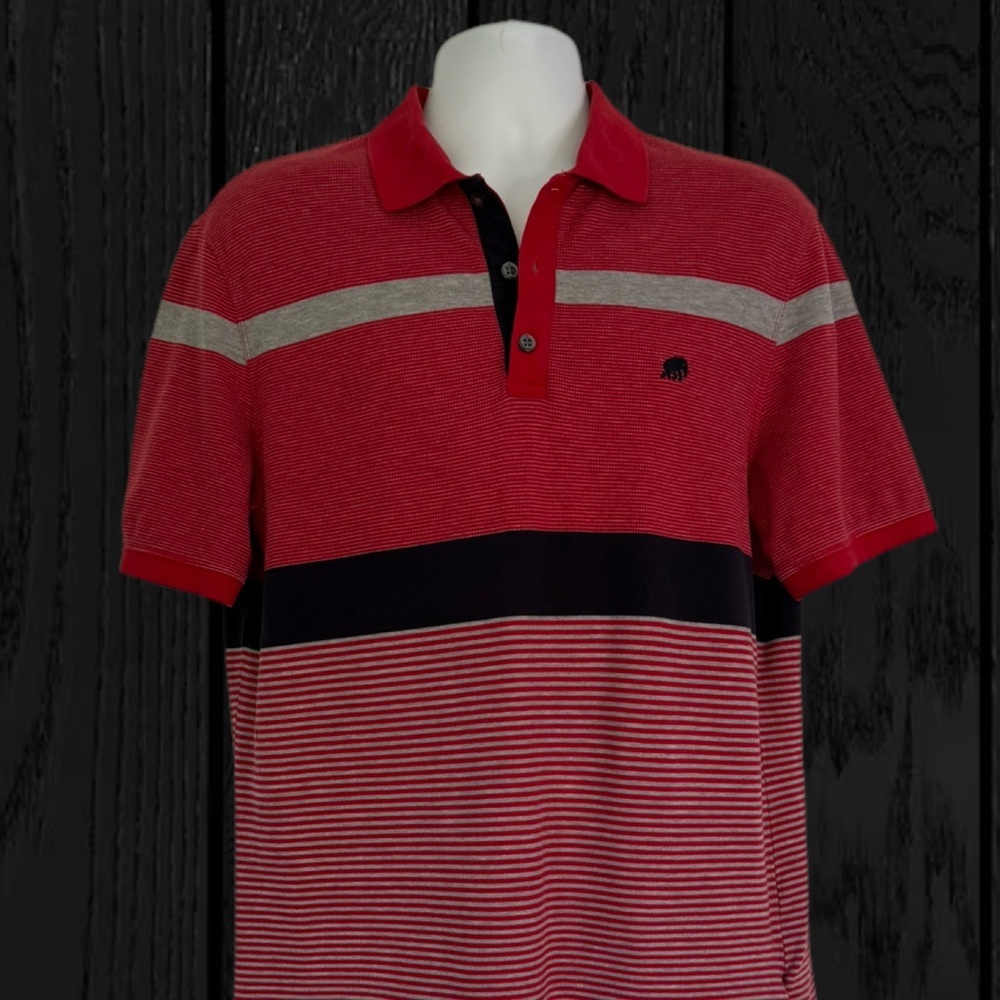 Banana Republic Men’s Signature Multi-stripe Pique Polo Shirt. Size - Large